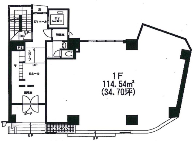 ベルティス渋谷ビル1F 間取り図