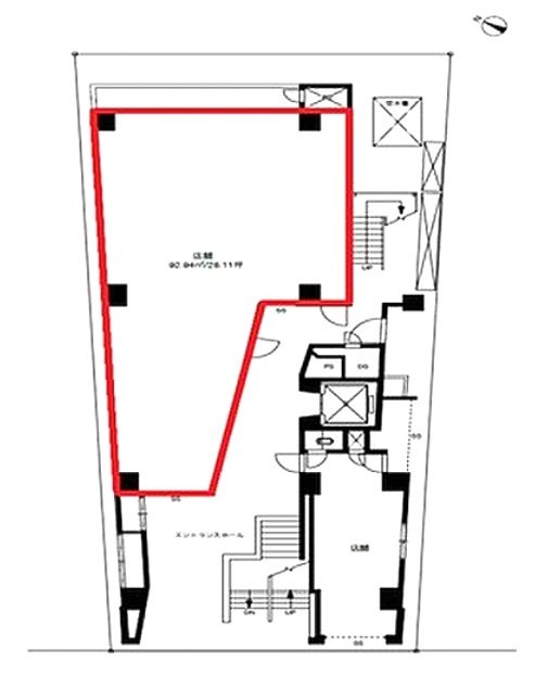 TS共和六番館B 間取り図