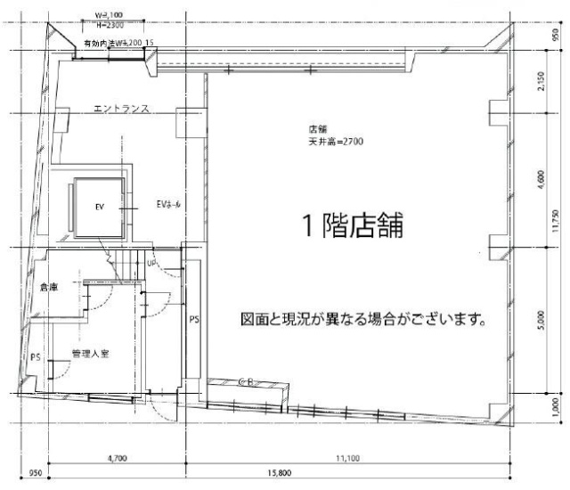 T-FRONTビル1F 間取り図