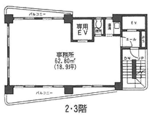 星和南品川ビル3F 間取り図