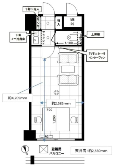 日本橋ロイヤルプラザ5F 間取り図