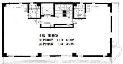 オガタビル4F 間取り図