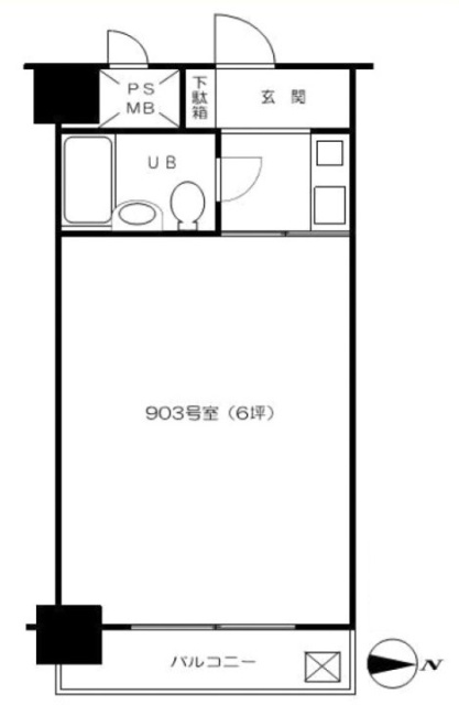 ヴェラハイツ御徒町903 間取り図