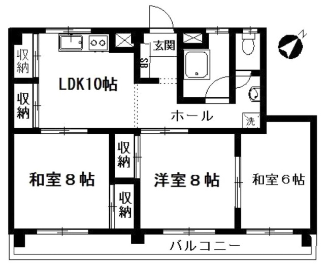 サトウマンション5F 間取り図