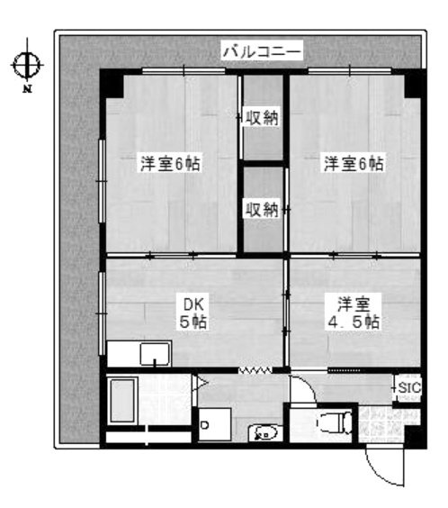ヴィラ金谷101 間取り図