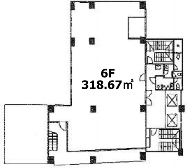 マルコーセンタービル6F 間取り図