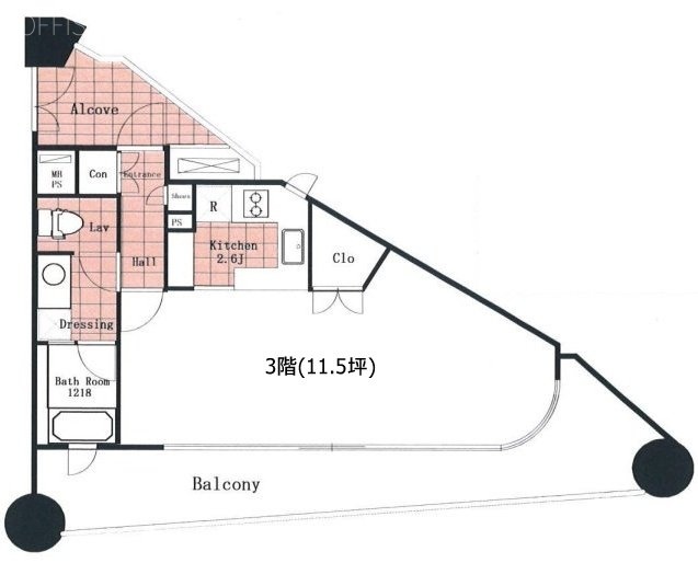 ラ・セーナ南青山303 間取り図