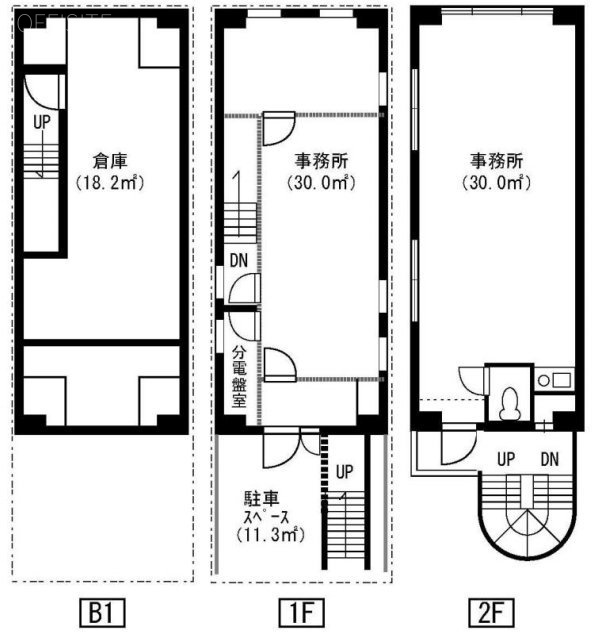 YMビルB1F～2F 間取り図