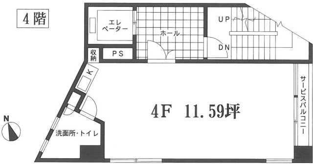 共同ビル4F 間取り図