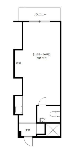 千駄ヶ谷ホリタン115 間取り図