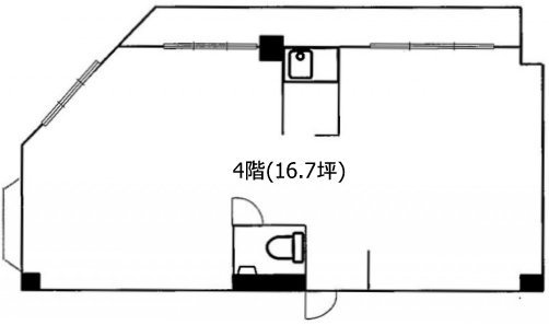 溝呂木第二ビル40B 間取り図