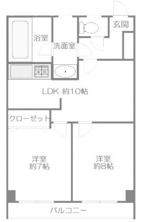 ローヤル若葉ビル604 間取り図