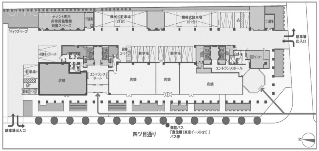 イーストネットビルⅠ期1F 間取り図