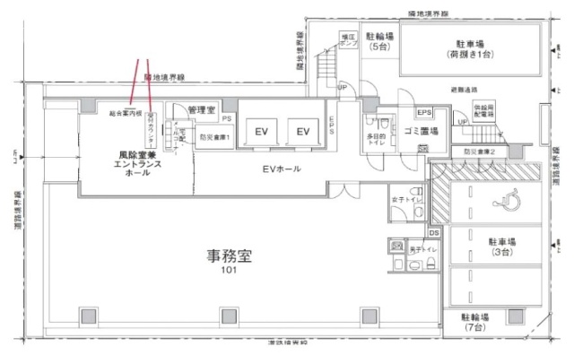 クロスシー東日本橋1F 間取り図