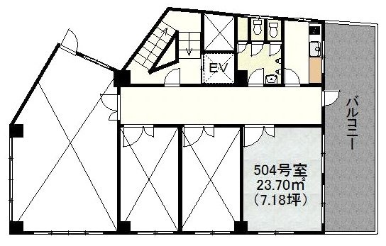 第一シルバービル504 間取り図
