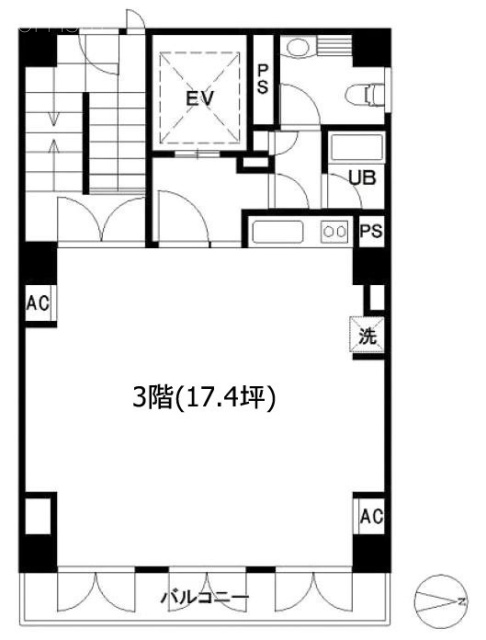 NISIAZABU272ビル3F 間取り図