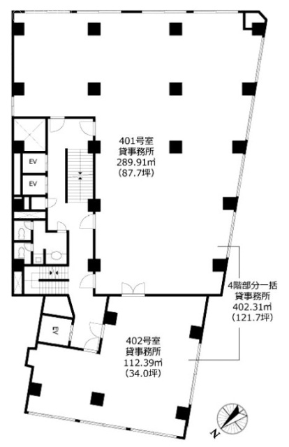 渋谷アイビスビル401 間取り図