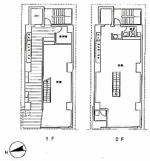 道玄坂今井ビル1F～2F 間取り図