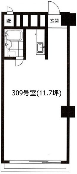 ニュー渋谷コーポラス309 間取り図