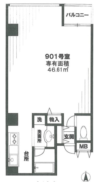 銀座USB901 間取り図