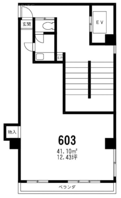 秋山ビル603 間取り図