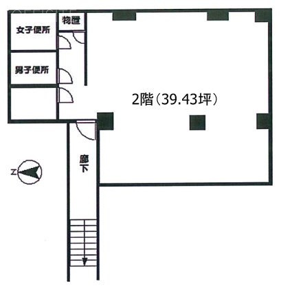 三ツ木駅前ビル2F 間取り図