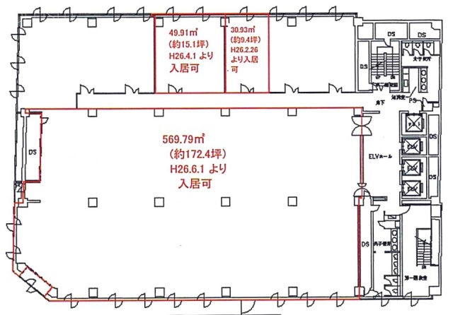 日本生命東八重洲ビル9F 間取り図