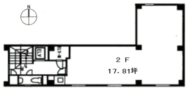 ソカロアキバビル2F 間取り図