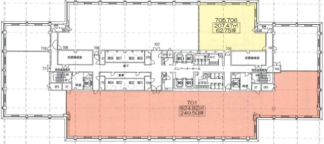 丸の内郵船ビル7F 間取り図