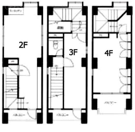 ホウトクビル2F～4F 間取り図