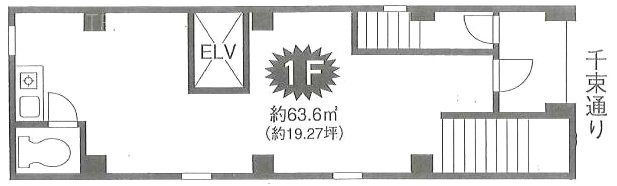 おかやまビル1F 間取り図