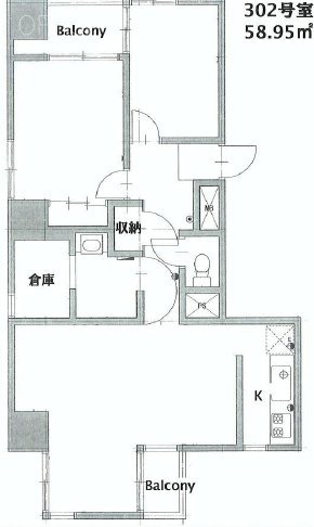 南青山セピアコートビル302 間取り図