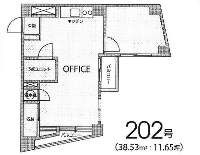 シャーレー原宿202 間取り図