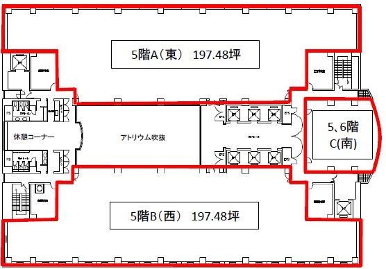 立川センタービル5F 間取り図