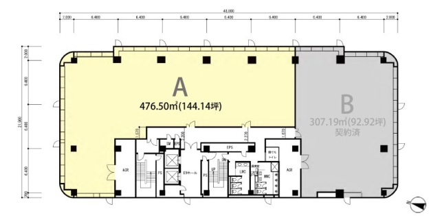 ラムザタワーB棟A 間取り図