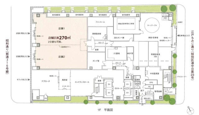 フロントプレイス日本橋ビル1F 間取り図
