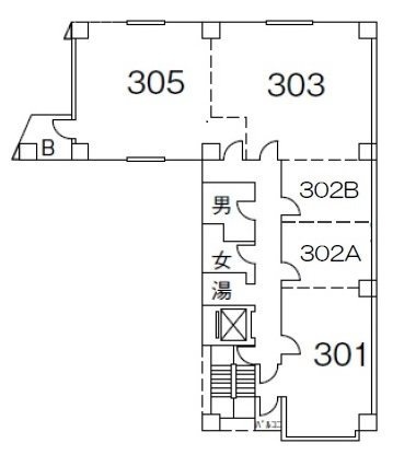 山萬ビル302A 間取り図