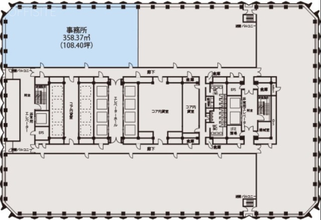 新宿センタービルN-1 間取り図