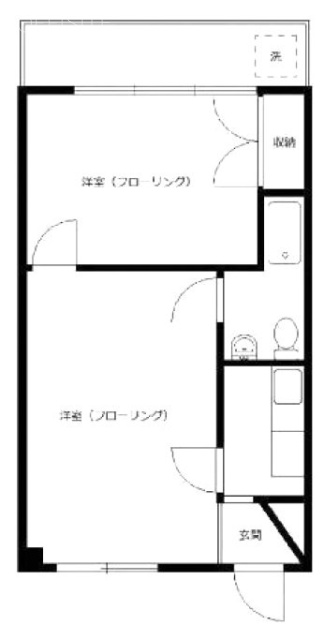 トキワマンションE 間取り図