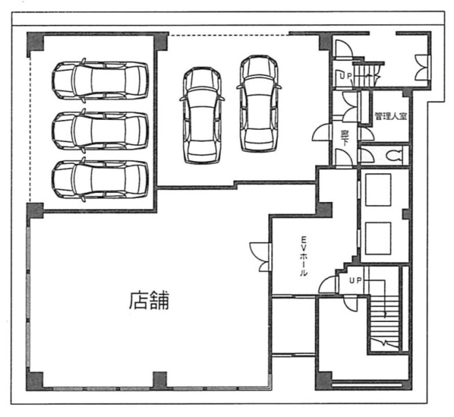 h+(アッシュプリウス)ビル1F 間取り図