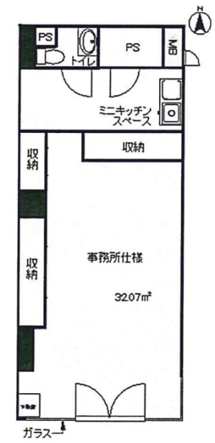 フラットKビル101 間取り図