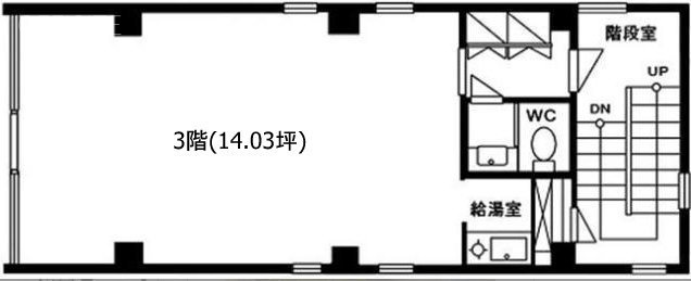 お茶の水ミワビル3F 間取り図