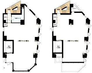 Yビル志村坂上3F〜4F 間取り図