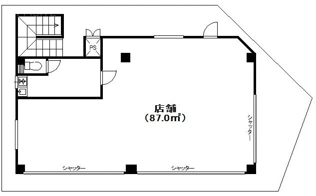 サンコウハウスビル1F 間取り図