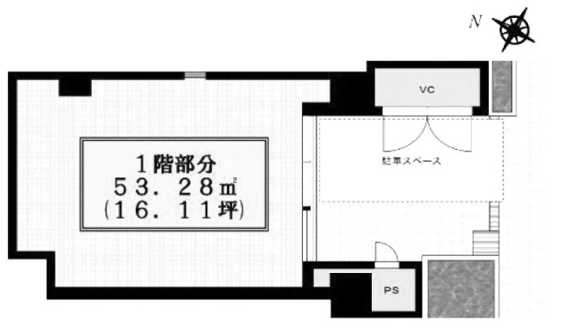 プラウド八王子明神町ビル1F 間取り図