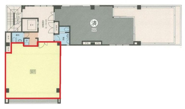 シエルブルー麹町501 間取り図