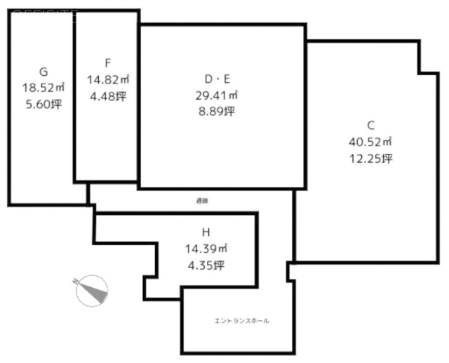 鶯谷上原ハイツFH 間取り図