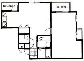 高倉第7マンション1F 間取り図