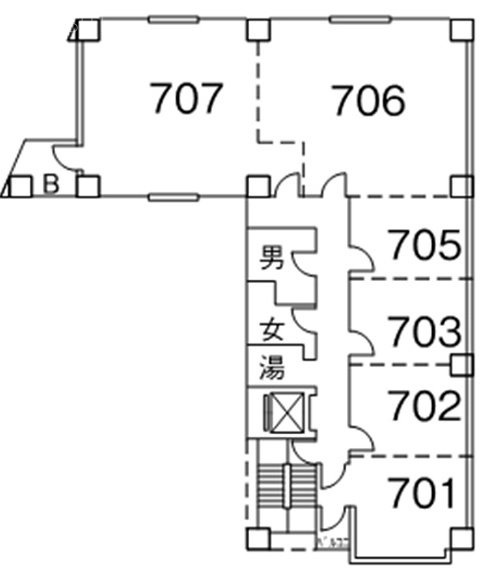 山萬ビル705 間取り図