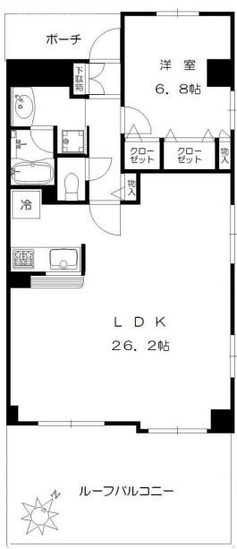 ルモン蒲田ビル207 間取り図